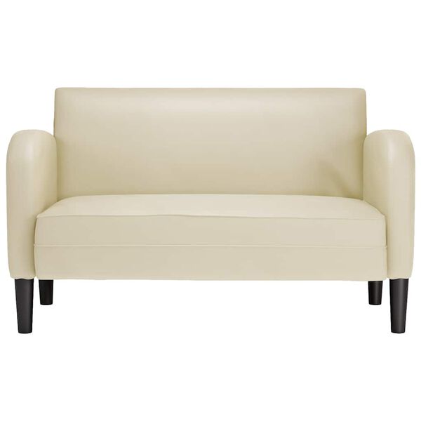 vidaXL Loveseat pohovka kr&eacute;mov&aacute; 110 cm umel&aacute; koža