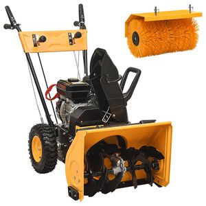 vidaXL Benz&iacute;nov&aacute; snehov&aacute; fr&eacute;za a zametač 2 v 1 6,5 HP