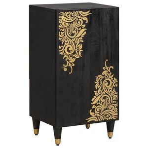 vidaXL Serv&iacute;rovacia skriňa Čierna 40 x 33 x 75 cm Mas&iacute;vne mango drevo