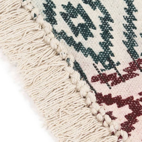 vidaXL Ručne tkan&yacute; koberec Kilim bavlna 120x180 cm potlač farebn&yacute;