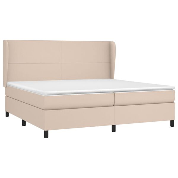 vidaXL Boxspring posteľ s matracom kapuč&iacute;nov&aacute; 200x200 cm umel&aacute; koža