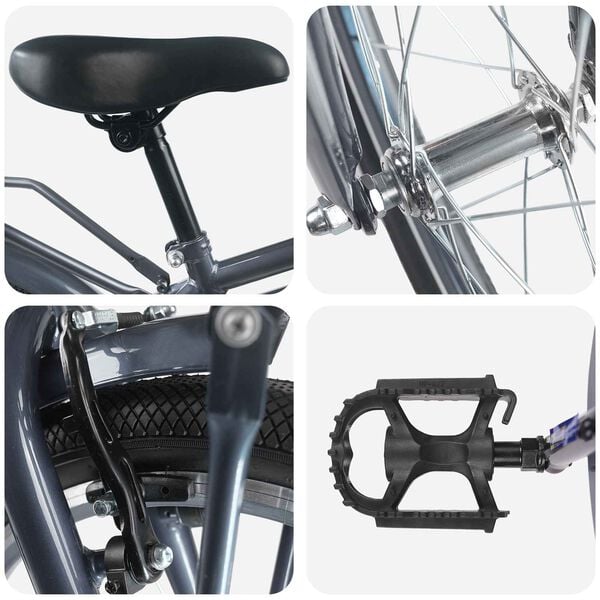 vidaXL Detsk&eacute; Kolo 20 Palcov pre vek 6-11 rokov Tmavo &scaron;ed&aacute;