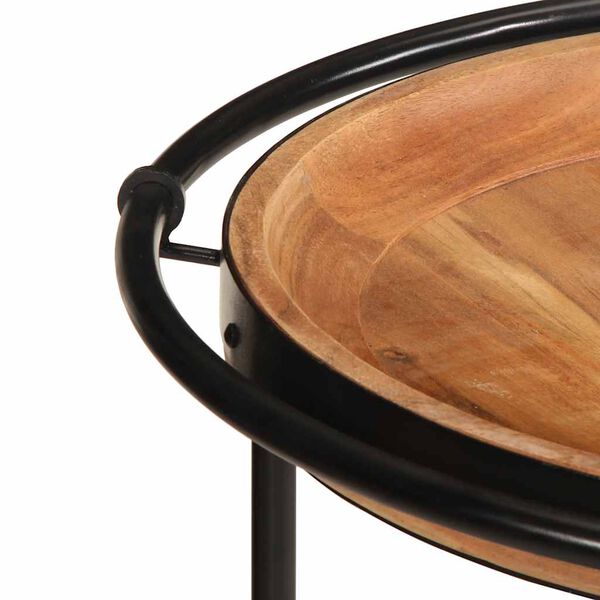 VidaXL Pr&iacute;ručn&yacute; stol&iacute;k &Oslash;55x60 cm Ak&aacute;cia z mas&iacute;vneho dreva