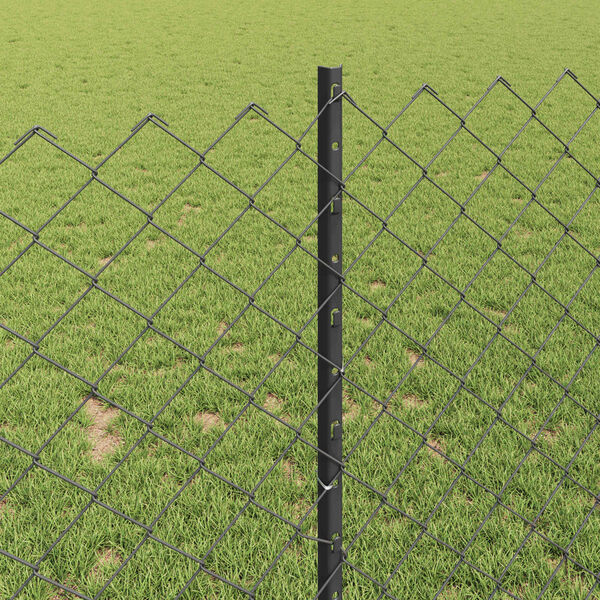 vidaXL Plot s podperou Siv&aacute; 1 x 10 m Ocel a PVC