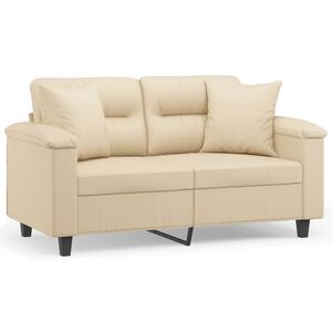 vidaXL 2-miestna pohovka s vank&uacute;&scaron;mi kr&eacute;mov&aacute; 120 cm mikrovl&aacute;kno