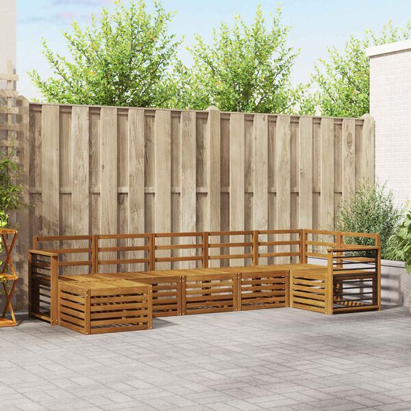 vidaXL S&uacute;pravy pohoviek 7 pcs Pr&iacute;rodn&aacute; Pevn&eacute; ak&aacute;ciov&eacute; drevo