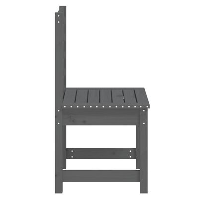vidaXL Záhradné stoličky 2 ks sivé 50x48x91,5 cm borovicový masív