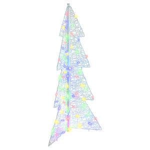 vidaXL Vianočn&yacute; stromček 100 LED Viacfarebn&yacute; 120 cm Akryl