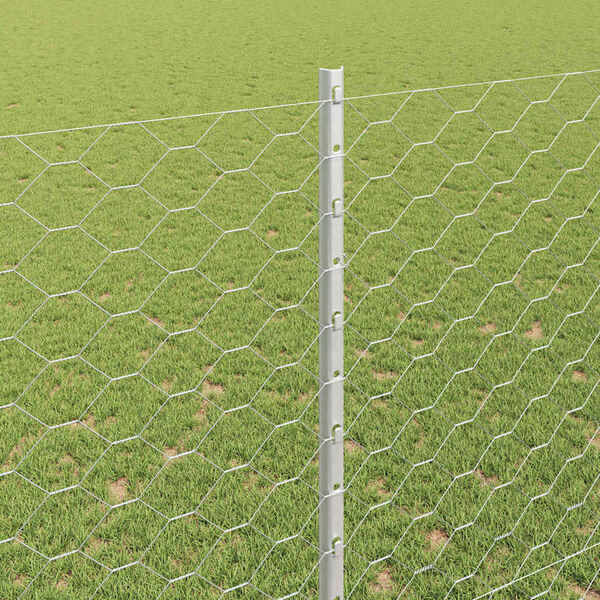 vidaXL Plot s podperou Strieborn&aacute; 1,5 x 25 m Oceľ