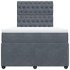 vidaXL Boxspring posteľ s matracom, tmavosiv&aacute; 120x190 cm, zamat