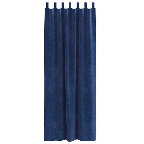 vidaXL Zatemňovacie z&aacute;vesy 2 pcs Tmavomodr&aacute; 140 x 260 cm Zamat