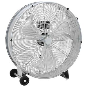 vidaXL Bubnov&yacute; ventil&aacute;tor s kolesom Strieborn&aacute; 79 x 37 x 82 cm Hlin&iacute;k