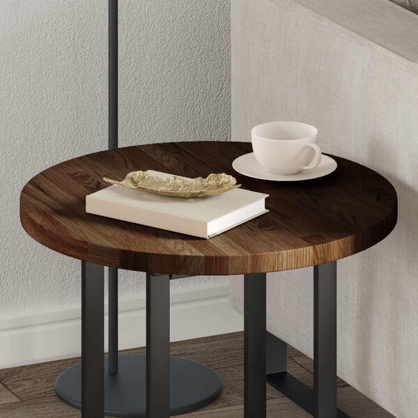 vidaXL Vrchn&aacute; doska Svetlohned&aacute; &Oslash; 50 x 2,5 cm Mas&iacute;vne dubov&eacute; drevo