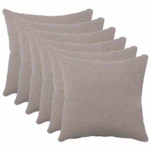 vidaXL Poťah na podložku 6 pcs HEERLEN Svetlosiv&aacute; 30 x 30 cm Boucl&eacute;