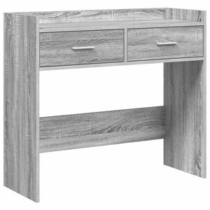 vidaXL Konzolov&yacute; st&ocirc;l Siv&yacute; Sonoma 90 x 35 x 80 cm Kompozitn&eacute; drevo
