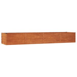 vidaXL Vyv&yacute;&scaron;en&yacute; z&aacute;hradn&yacute; z&aacute;hon, hrdzav&yacute; 320x80x45 cm, cortenov&aacute; oceľ