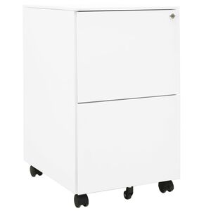 vidaXL Mobiln&aacute; kartot&eacute;ka biela 39x45x67 cm oceľ