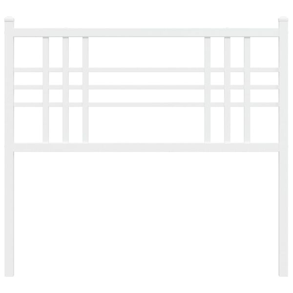 vidaXL Kovové čelo postele biele 100 cm