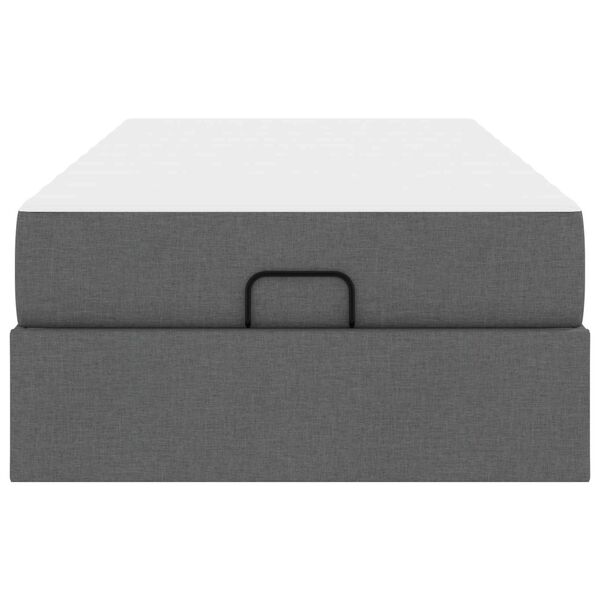 vidaXL R&aacute;m postele s matracom s matracmi 2 pcs Tmavosiv&aacute; l&aacute;tka