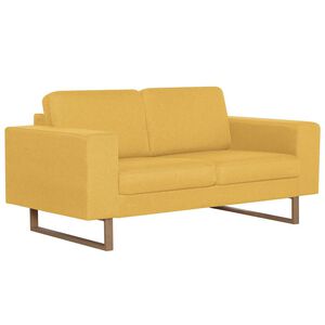 vidaXL L&aacute;tkov&aacute; 2-miestna pohovka žlt&aacute;