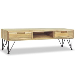 vidaXL TV stol&iacute;k, 120x35x35 cm, mas&iacute;vne teakov&eacute; drevo