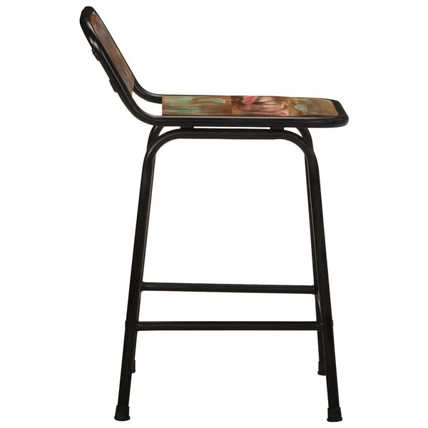 vidaXL Barové stoličky 2 ks 46x35,5x70 cm Rekultivované masívne drevo