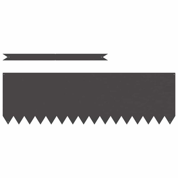 vidaXL Obrubn&iacute;k tr&aacute;vnika 10 pcs Čierna 100 x 0.05 x 20 cm