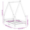 vidaXL Rám detskej postele čierny 70x140 cm masívna borovica