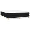 vidaXL Posteľn&yacute; r&aacute;m boxspring s matracom čierny 180x200 cm l&aacute;tka