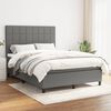 vidaXL Boxspring posteľ s matracom tmavosiv&aacute; 140x200 cm l&aacute;tka