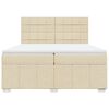 vidaXL Boxspring posteľ s matracom kr&eacute;mov&aacute; 200x200 cm l&aacute;tka