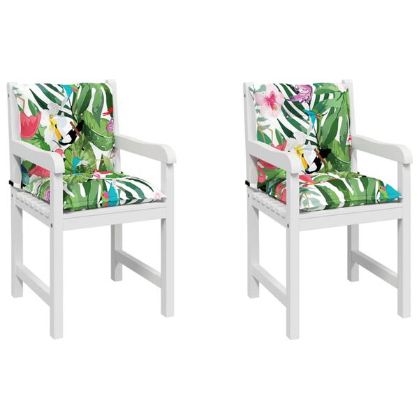 vidaXL Podu&scaron;ky na n&iacute;zke stoličky 2 ks viacfarebn&eacute; l&aacute;tka