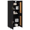 vidaXL Highboard Čierny dub 69,5 x 34 x 180 cm Kompozitn&eacute; drevo