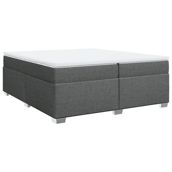 vidaXL Boxspring posteľ s matracom tmavosiv&aacute; 200x200 cm l&aacute;tka