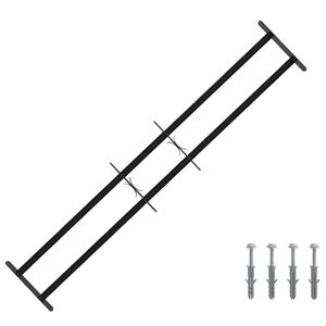 vidaXL Bezpečnostn&aacute; mreža na okn&aacute; s 2 priečkami 3 ks 93-174 cm