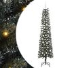 vidaXL Umel&yacute; vianočn&yacute; stromček Zelen&aacute; 210 cm PVC, plast a oceľ