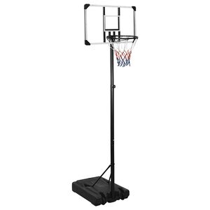 vidaXL Basketbalov&yacute; stojan priehľadn&yacute; 235-305 cm polykarbon&aacute;t