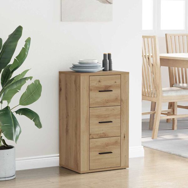 vidaXL Serv&iacute;rovacia skriňa so z&aacute;suvkou Remeseln&yacute; dub 40 x 33 x 70 cm