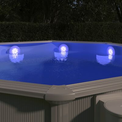 vidaXL Ponorná plávajúca bazénová LED lampa s diaľkovým ovládaním viacfarebná