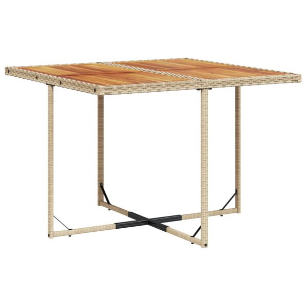 vidaXL 5-dielna z&aacute;hradn&aacute; jed&aacute;lensk&aacute; s&uacute;prava a vank&uacute;&scaron;e b&eacute;žov&aacute; polyratan