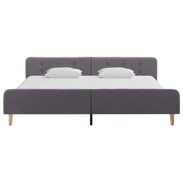 vidaXL Posteľný rám, svetlosivý, látka 180x200 cm