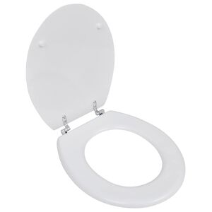 vidaXL WC sedadlo, poklop z MDF, jednoduch&yacute; dizajn, biele