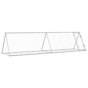 vidaXL Kr&aacute;lik&aacute;reň strieborn&aacute; 400x105x91 cm pozinkovan&aacute; oceľ