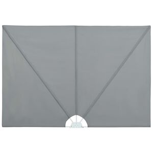 vidaXL Skladacia bočn&aacute; mark&iacute;za na terasu, siv&aacute; 240x160 cm