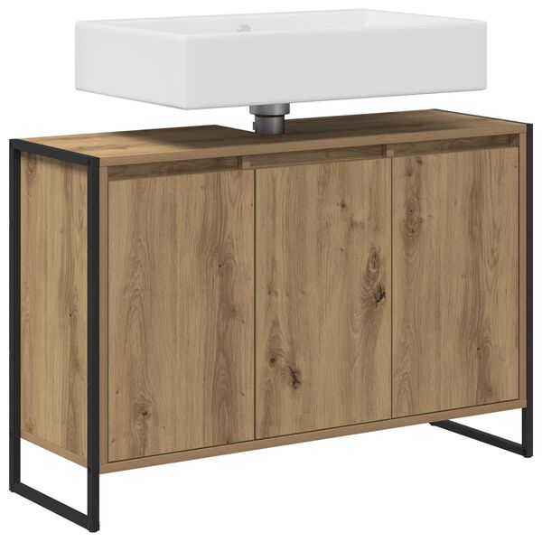 vidaXL K&uacute;peľňov&aacute; skriňa s &uacute;ložiskom Remeseln&iacute;cky dub 90 x 30 x 60 cm