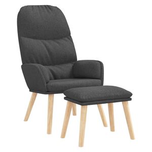 vidaXL Relaxačn&eacute; kreslo s podnožkou tmavosiv&eacute; l&aacute;tka