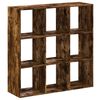 vidaXL Knižnica dymov&yacute; dub 102x32x102 cm kompozitn&eacute; drevo