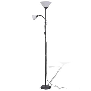 vidaXL Stojanov&aacute; lampa, čierna