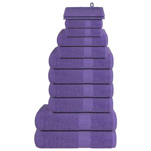 vidaXL 12-dielna sada uter&aacute;kov FROGN fialov&aacute; 360 g/m&sup2;