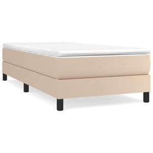 vidaXL Boxspring posteľ s matracom kapuč&iacute;nov&aacute; 90x190 cm umel&aacute; koža